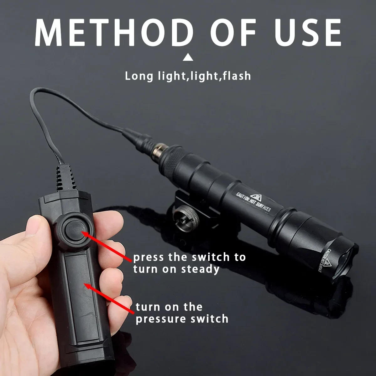 Description Picture 3 of itemTactical SF M600 M300 Airsoft Powerful Flashlight Dual Switch AR15 Rifle 20mm Rail Hunting Weapon LED Gun Lamp Scout Lights