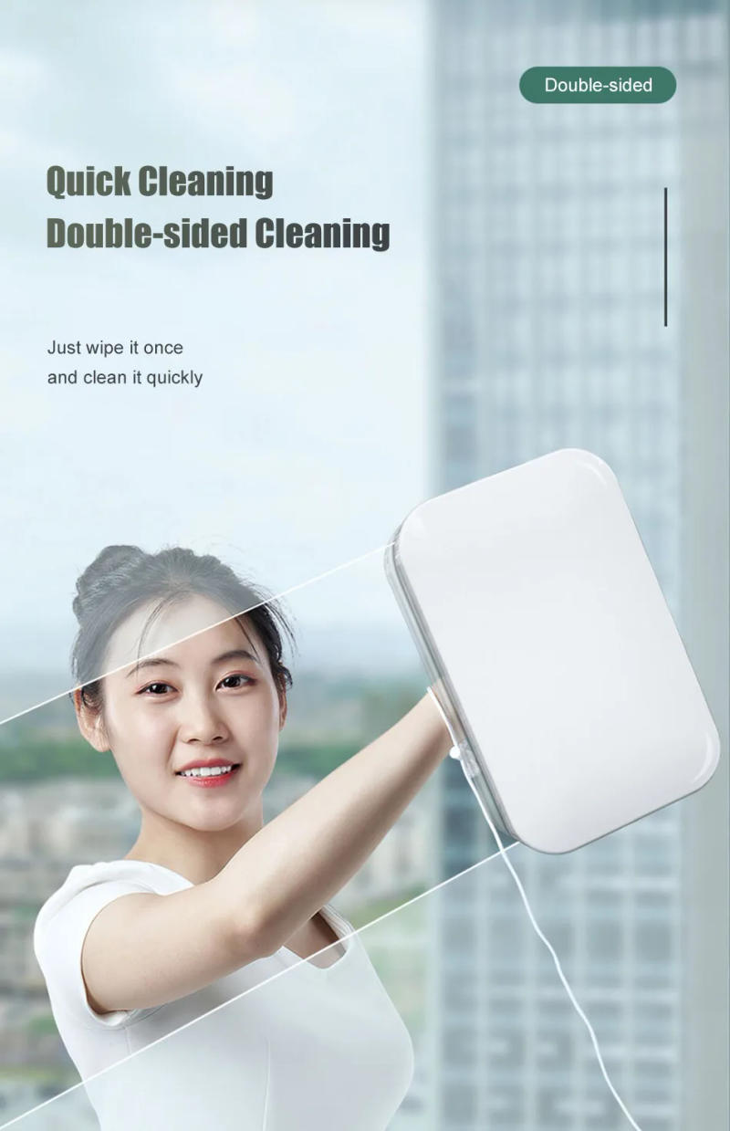 Description Picture 6 of item2024 NEW Magnetic Window Cleaner Brush Double-Side Automatic Water Discharge Wiper Glass Window Brush Cleaning Household Tools