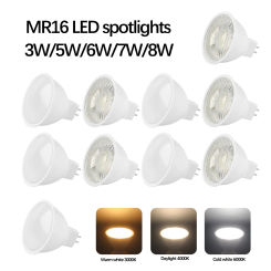 30PCS MR16 Lampada GU5.3 Base Bulb LED Spotlight AC110V 220V 12V Bombilla Spot Light Replace The 40W Halogen Lamp Home Derection