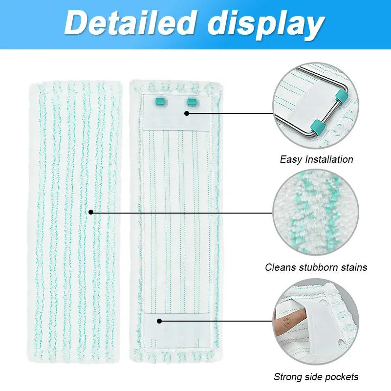 Description Picture 4 of item3PCS Floor Wiper Replacement Mop Cloth For Leifheit High-Absorbency Polyester Mop Pad For Wet Dry Cleaning Parts Accessories