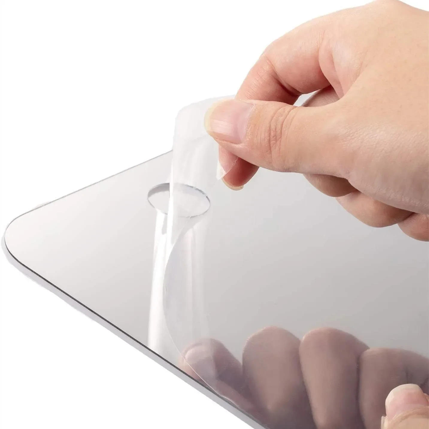 Description Picture 5 of item1 Piece Of Acrylic Mirror Wall Mounted Shower Mirror For Men Shaving Women Makeup Portable Bedroom Bathroom Decoration