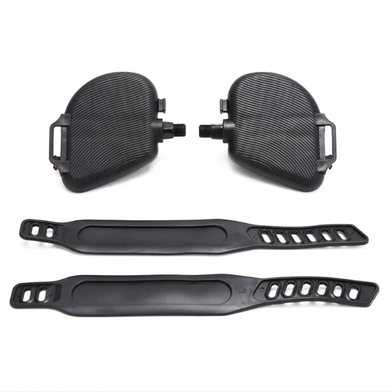 Description Picture 4 of item1 Pair Exercise Bike Pedals With Rubber Straps For Spin Bicycle And Indoor Stationary Bike Fitness Bike Pedal Accessories