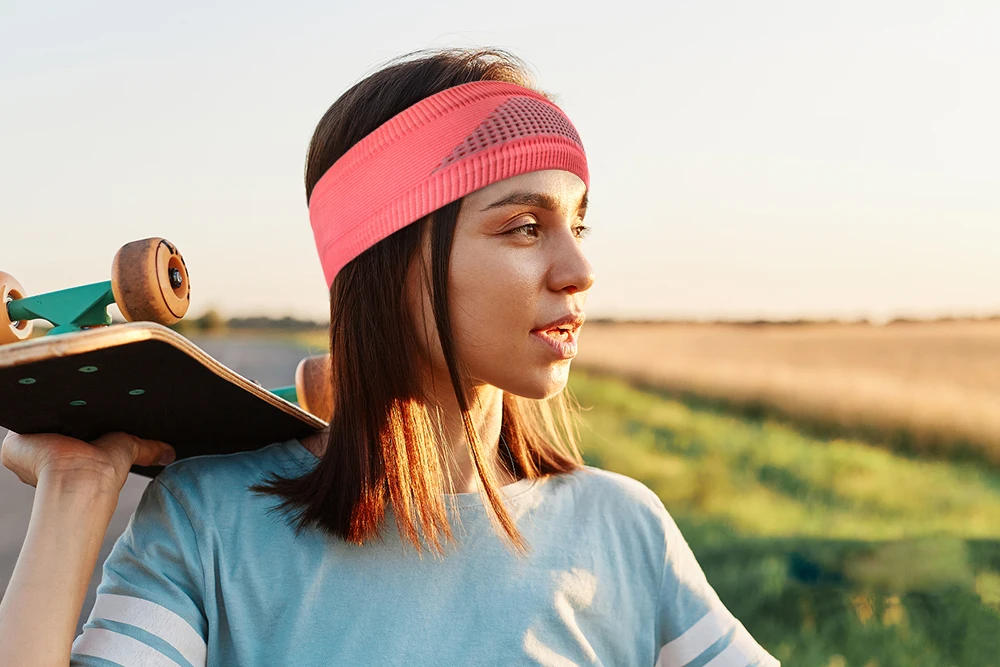 Description Picture 4 of itemHeadband Elastic Sports Sweatbands Gym Yoga Basketball Fitness Sweat Band Volleyball Tennis Cycling Running Hair Head Men Women