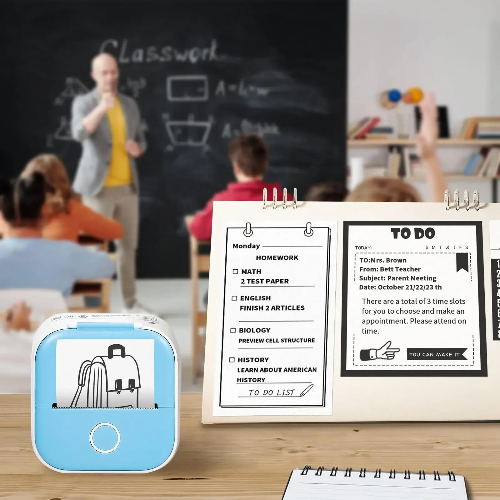 Description Picture 4 of itemThermal printer Paper Adhesive Photo Paper For Phomemo/Memoking M02/T02 Use Barcode Labels Address Labels Logo Labels