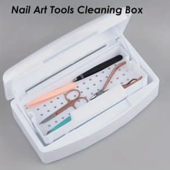 1PC Professional Nail Sterilization Box - Odorless Acrylic Disinfection Case for Manicure Tools, Perfect for Salons & Home Use