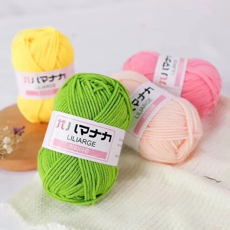 Description Picture 4 of item25G Milk Sweet Soft Baby Cotton Knitting Wool Thick Fiber Yarn Velvet Hand Threads for Knitting Wool Crochet Yarn for DIY Sweate
