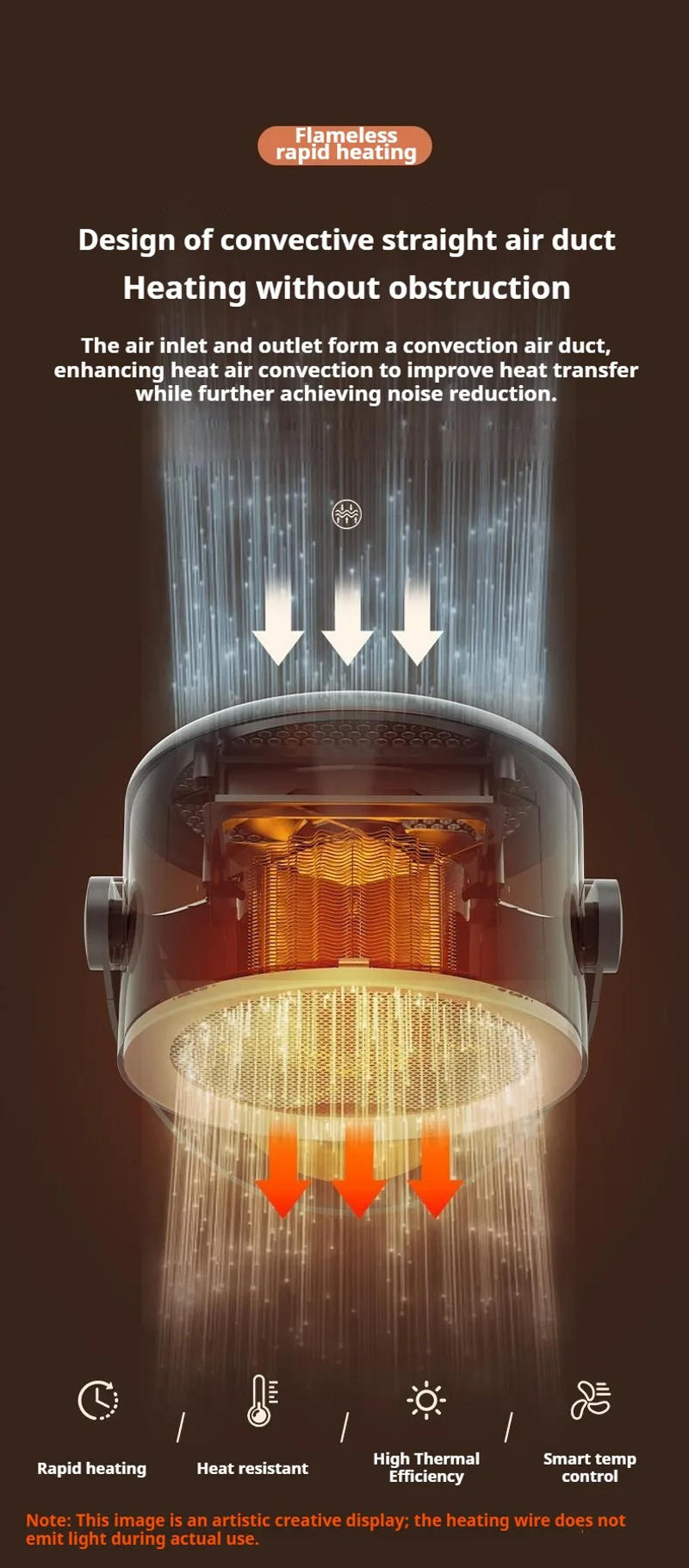 Description Picture 6 of itemMSS Desktop Heater Fan,Mini Radiator Home Office Warmer Machine for Winter,Convenient Room Heater,Winter Heating Home Appliance