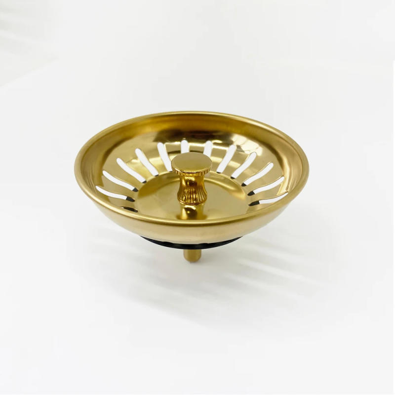 Description Picture 5 of itemGolden Kitchen Sink Strainer Plug Drain Basket Filter Quality SUS 304 Durable Kitchen Waste Bowl Kit Basin Accessory Replacement