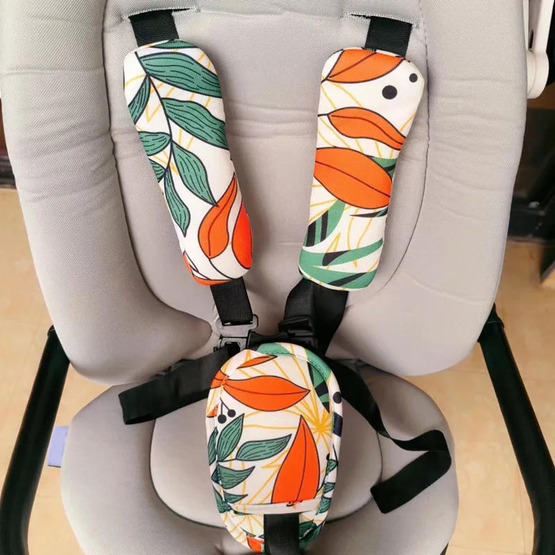Description Picture 2 of item3PCS car seat with shoulder pad set, baby carriage accessories, suitable for all car seats, baby carriage soft seat belt cove