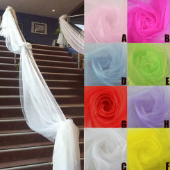 Wedding Decoration Tulle Roll Crystal Organza Sheer Fabric For Wedding Birthday Party Backdrop Wedding Chair Sashes Decor 5M