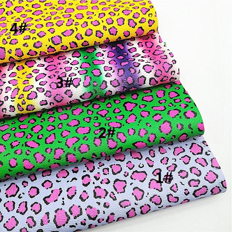 Description Picture 2 of itemLeopard Custom Synthetic Leather Sheets Smooth Fabric Sheets Faux Leather For Bags Shoes Bows DIY Craft Sheets Mini Rolls W052