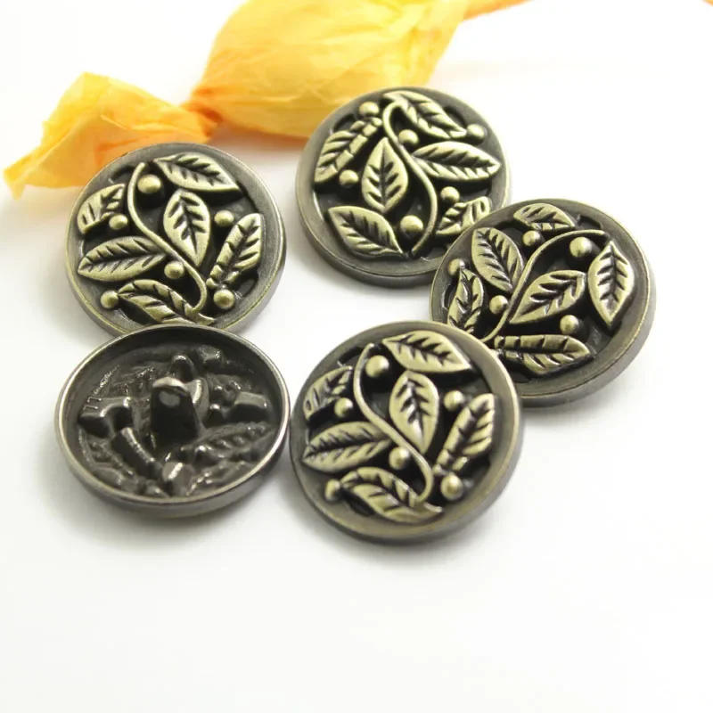 Description Picture 4 of itemAntique Bronze Brushed Metal Button, Windbreaker Button, Retro Decoration, Flatback Embellishments, Wholesale, 18-40mm, 10Pcs