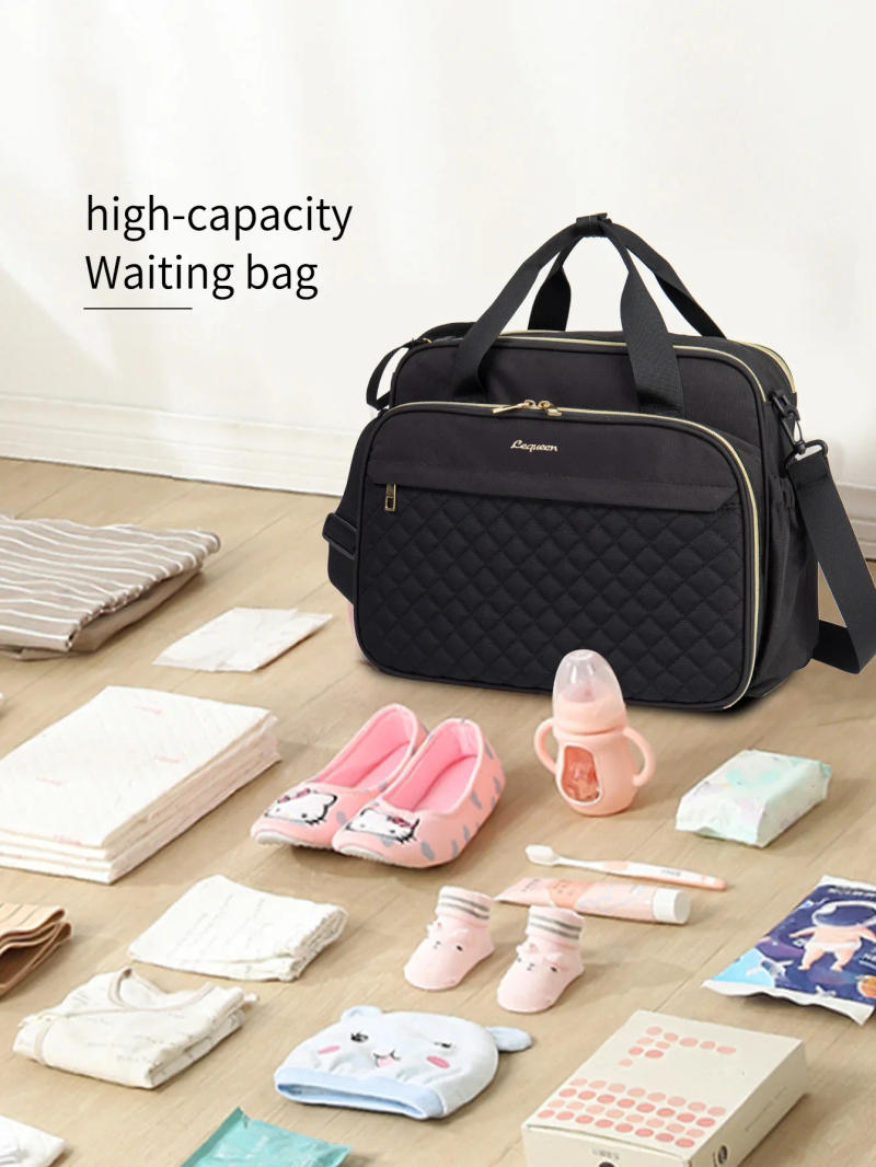 Description Picture 3 of itemLarge Capacity Travel Bag Multifunctional Maternity Mother Baby Stroller Bags New Style Waterproof Diaper Bag Black nappy bag