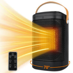 Warm Air BlowerLow Noise 750W/1500W Ptc Portable Fan Heater Room Heater Small Space Electric Heater Fan With Remote Controlled