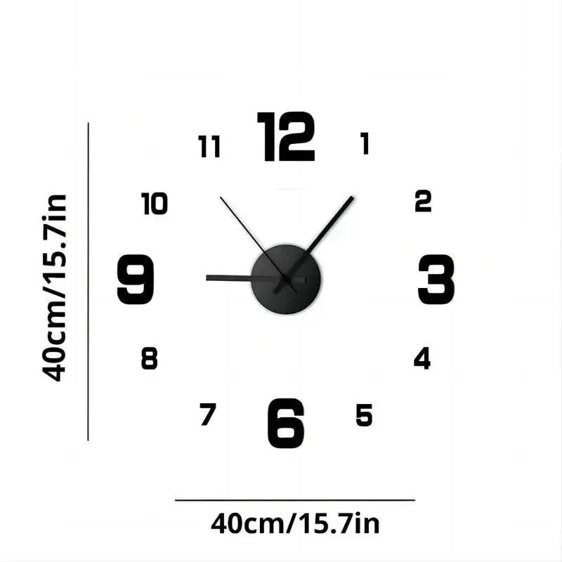 Description Picture 6 of itemCreativity Clock Wall Decoration DIY Frameless Decoration for Bedroom Decorations for Home Room Elegant Room Ornaments Decor