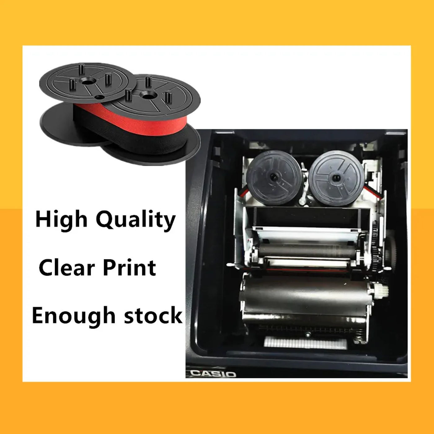 Description Picture 3 of itemGR24BR Typewriter Carbon Ribbon Holder GR24 Universal Twin Spool Calculator Ribbon Calculator Ribbon Adding Machine (Black/Red)