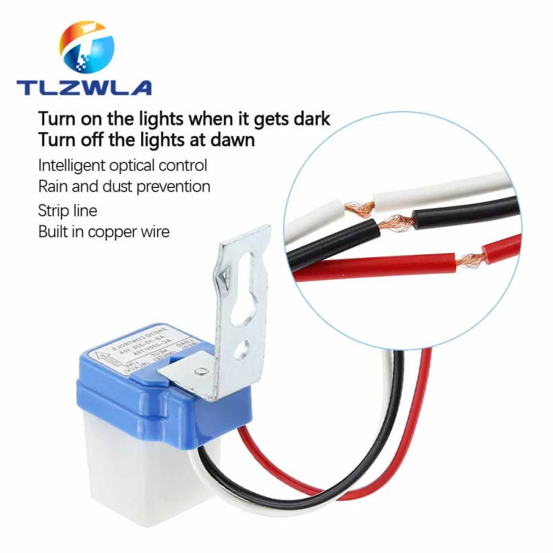 Description Picture 5 of item1PCS AS-10 Street Lamp Light-Operated Switch 10A AC220V Waterproof Automatic Light Induction Switch AS10