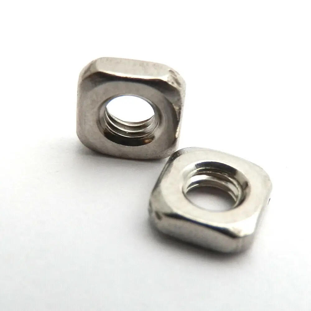Description Picture 6 of item100pcs Thin Square Nuts M5 M5x8x2.6 A2 304 Stainless Steel Square Thin Nuts DIN 562  Blocks DIN562 Thin Type Metric 5mm