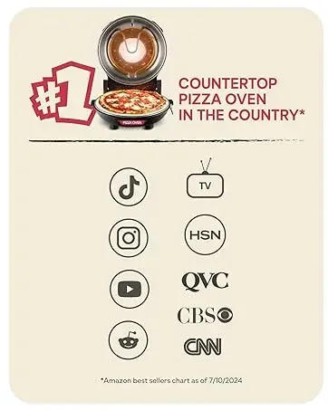 Description Picture 3 of itemCrispy Crust Pizza Oven by Granitestone – Electric Pizza Oven Indoor Portable, 12 Inch Indoor Pizza Oven Countertop, Piz