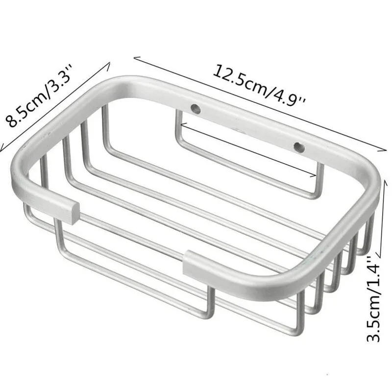 Description Picture 5 of item1pc Stainless Steel Soap Dishes Wall Mounted Shower Soap Holder Bathroom Storage Box Container  Basket Tray Rack