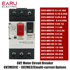 3P Motor Starter GV2ME Series Motor Protector Motor Circuit Breaker Push Button Thermal Magnetic Type Motor Breaker MPCB Factory