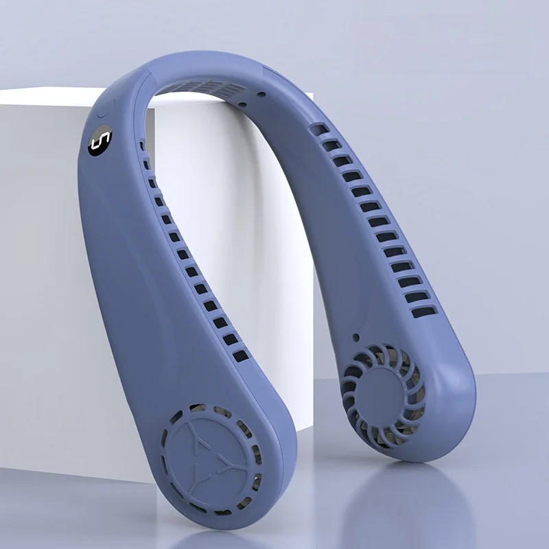Description Picture 6 of item1PC Fan Long Endurance New Mini Neck Portable No Bladeless Hanging Neck Rechargeable Air Cooler 5 Speed Mini Summer Sport Fan