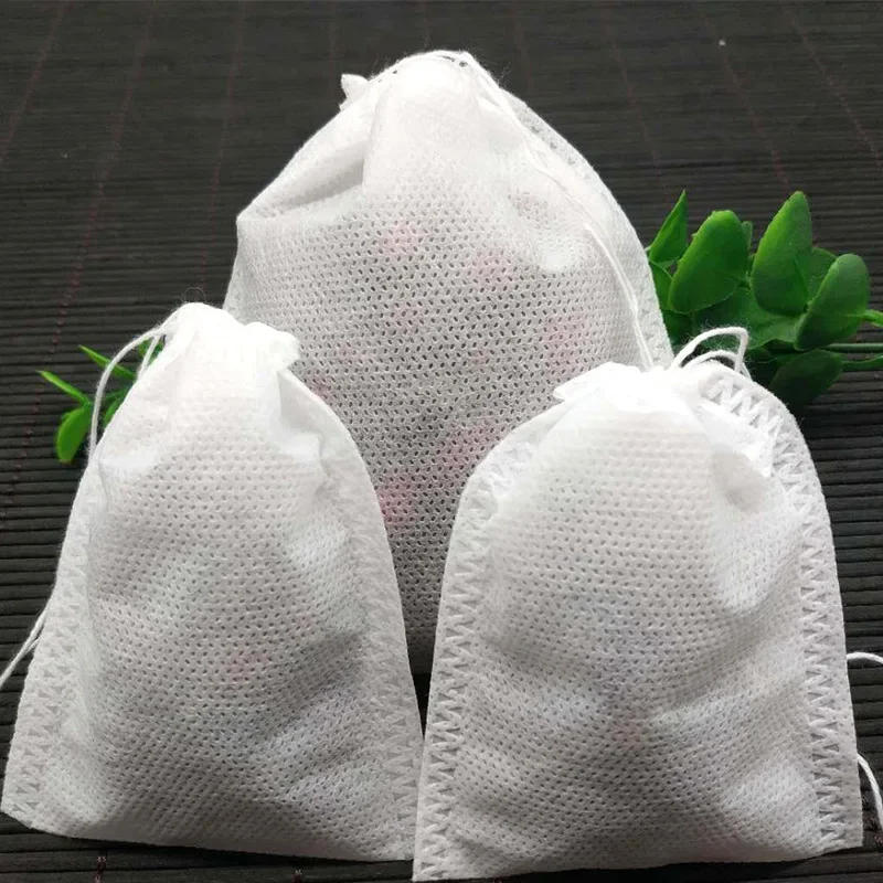 Description Picture 5 of item100pcs Food Grade Non-woven Fabric Tea Bags Tea Filter Bags for Spice Disposable Tea Bags Heal Seal Spice Filters Teabags Tools