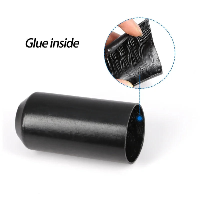 Description Picture 4 of item1/5pcs Diameter 8~130mm 2:1 Heat Shrink End Seal Cap Adhesive Glue Lined PE Insulate Wrap Wire Protect Cover Bottom Cable Sleeve