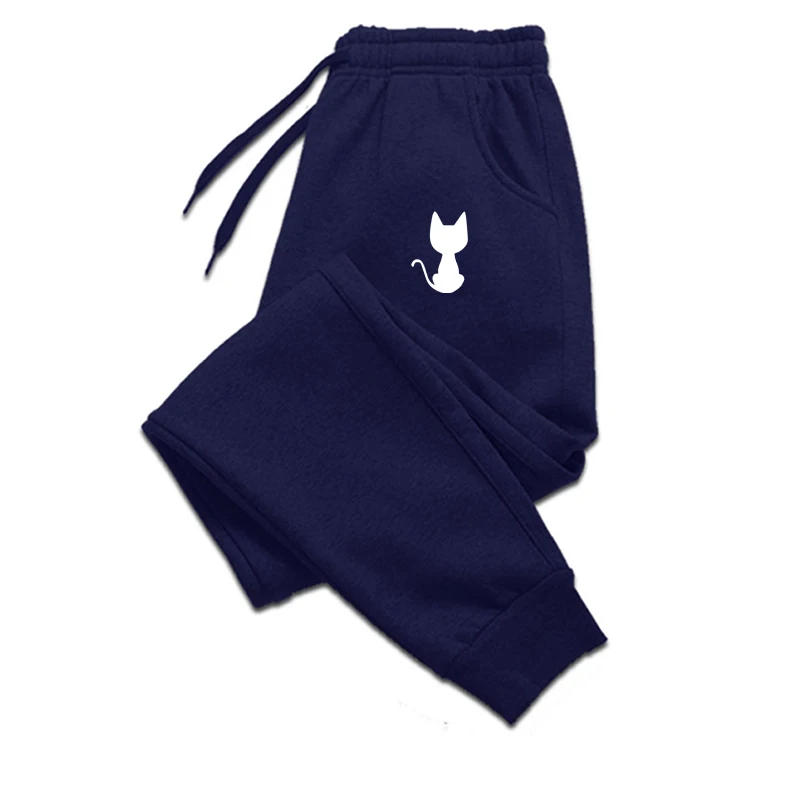 Description Picture 6 of itemCat Printed Autumn Winter Men's Sweatpants Solid Jogging Fleece Home Tracksuit Sport Fitness Trousers Fashion Casual Warm Pants