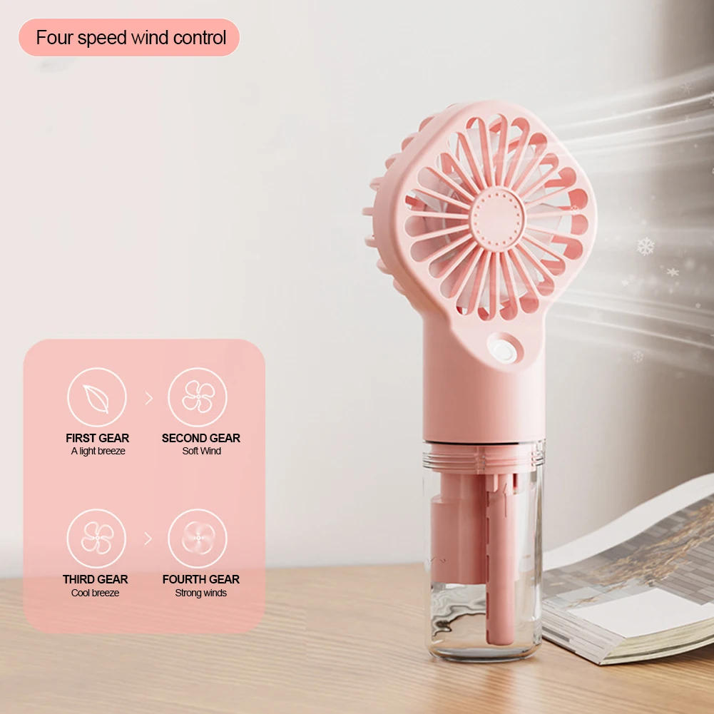 Description Picture 3 of itemHandheld Mini Air Conditioner USB Rechargeable Portable Humidifier Mist Cooler Cooling Spray Humidifier Fan for Home/Office/Dorm