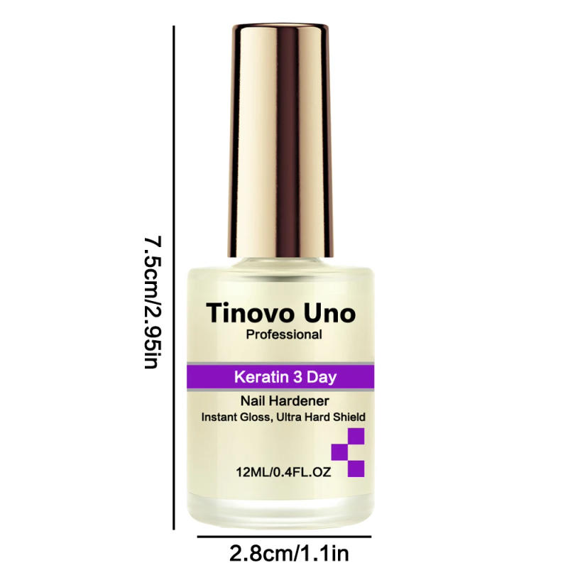 Description Picture 3 of itemTinovo Uno Keratin 3 Day Nail Growth Instant Gloss Nail Hardener Strengthener No Bake Nail Polish Finish Manicure Normal Lacquer