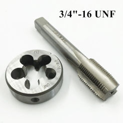 3/4" -16 TPI Tap And Die Set HSS Right Hand Thread 3/4-16 UNF Tap 3/4-16 UNF Die Metric Screw Thread Tap Drill Machine Plug Tap