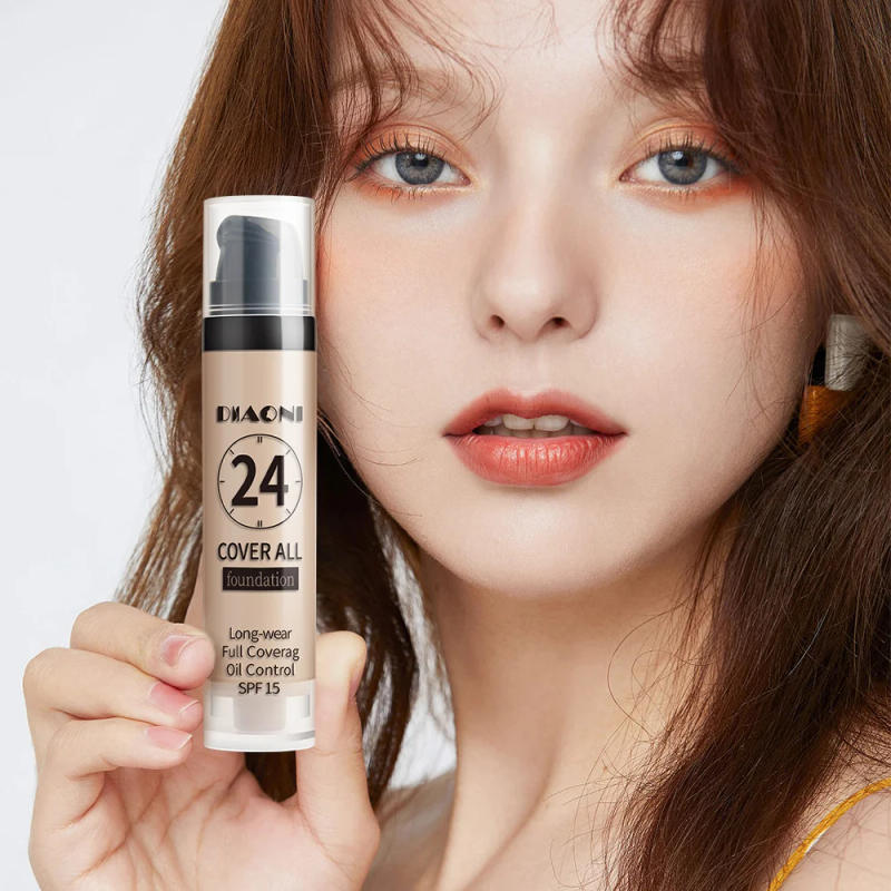 Description Picture 4 of itemProfessional makeup 9-color waterproof moisturizing liquid fully covering concealer 24H durable liquid foundation natural matt