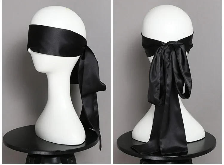 Description Picture 2 of item1PC Silk Eye Cover Savour Eye Patches Cute Blindfold Silk Ribbon Satin Silk Sleep Mask Sexy For Women Gift Surprise High Quality