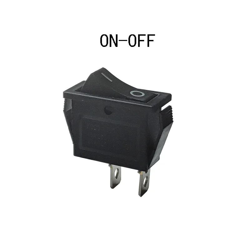 Description Picture 3 of itemKCD3 ON OFF 2Pin Rocker Switch No Light Single Pole Panel Hole 10.5x29mm Boat Seesaw Switch 16A 250V / 20A 125V AC Red Black