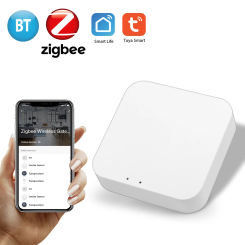 Tuya/ZigBee/BT 3-in-1 Wireless Gateway APP Remote Control Smart Home Devices Wireless Smart Home Bridge Hub Easy Setup forLights