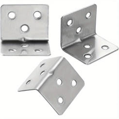 20 stainless steel L-shaped corner brackets - right angle panels for furniture, doors and windows - durable hardware accessories