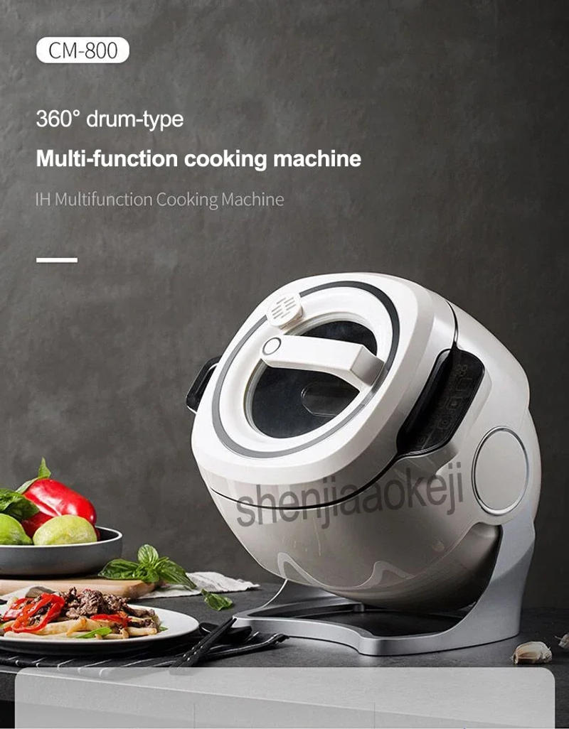 Description Picture 4 of item2000W Intelligent Automatic Stir Frying Machine Household Electric Cooking Wok Pot Non-stick Multifunctional Cooker Pot 220V 6L