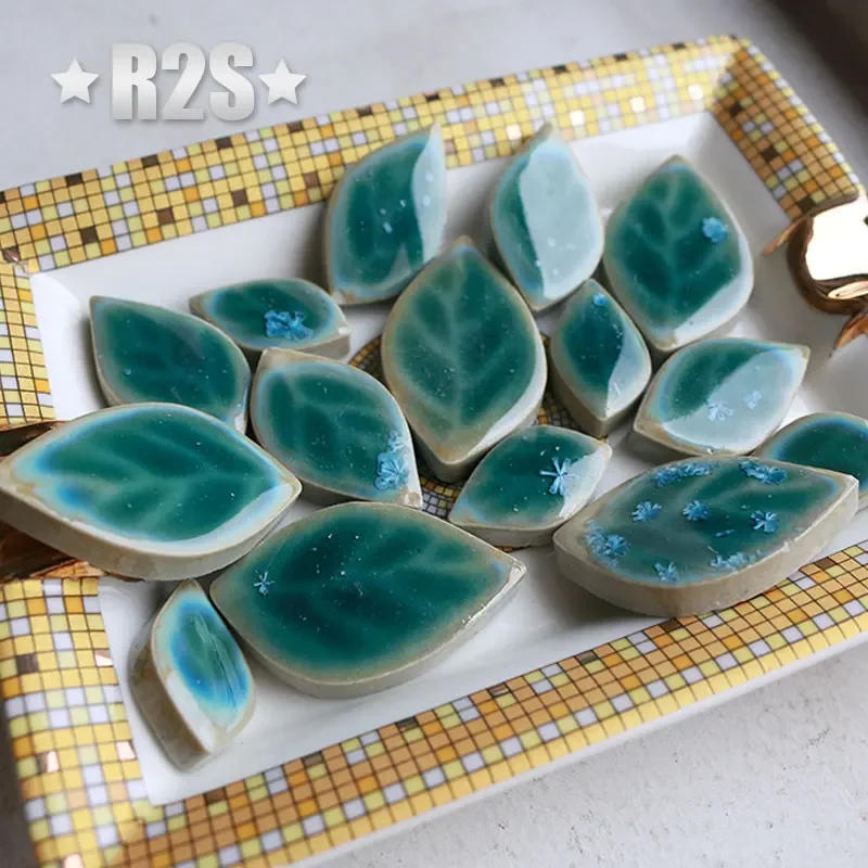 Description Picture 2 of item100g Color Irregular Ceramic Mosaic Tiles DIY Mosaic Making Stones for Craft Hobby Arts Wall Decoration Petal leaf hobby