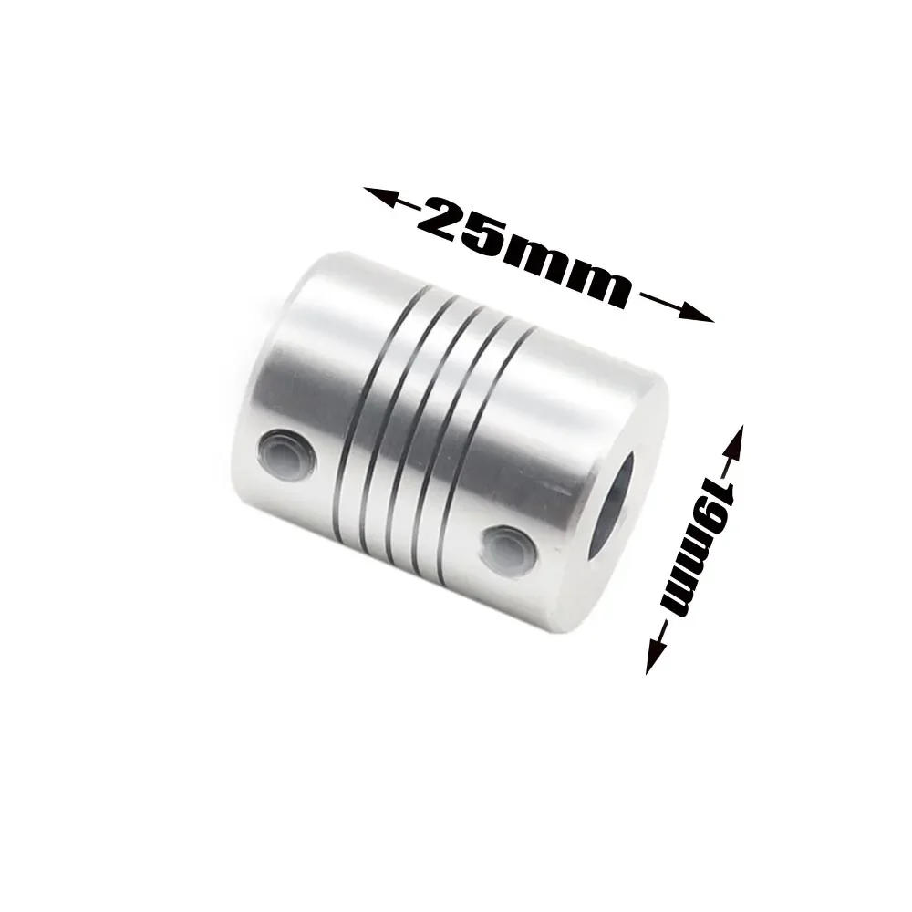Description Picture 4 of itemD19L25 3mm 4mm 5mm 6mm 6.35mm 8mm 10mm Aluminum Z Axis Flexible Coupling For Stepper Motor Coupler Shaft Couplings 3D Printer