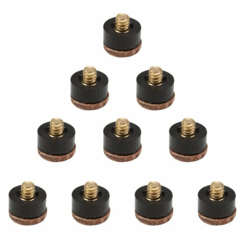 Description Picture 5 of item5/10Pcs Screw In Cue Tips Snooker Pool Billards Tip Head Parts Economic Pool Table Club Snooker Pool Cue Accessories Red Leather