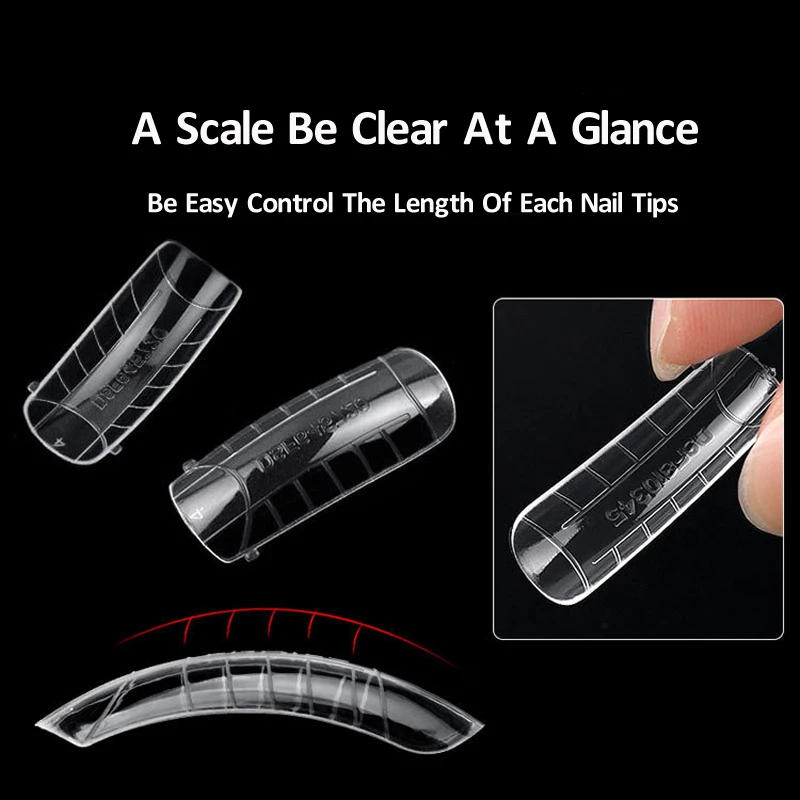 Description Picture 6 of item120Pcs Dual Nail Forms Molds Stiletto Coffin Ballerina Acrylic Nail Tips 10 Shapes For Builder Gel Manicure Nail Art DIY At Home