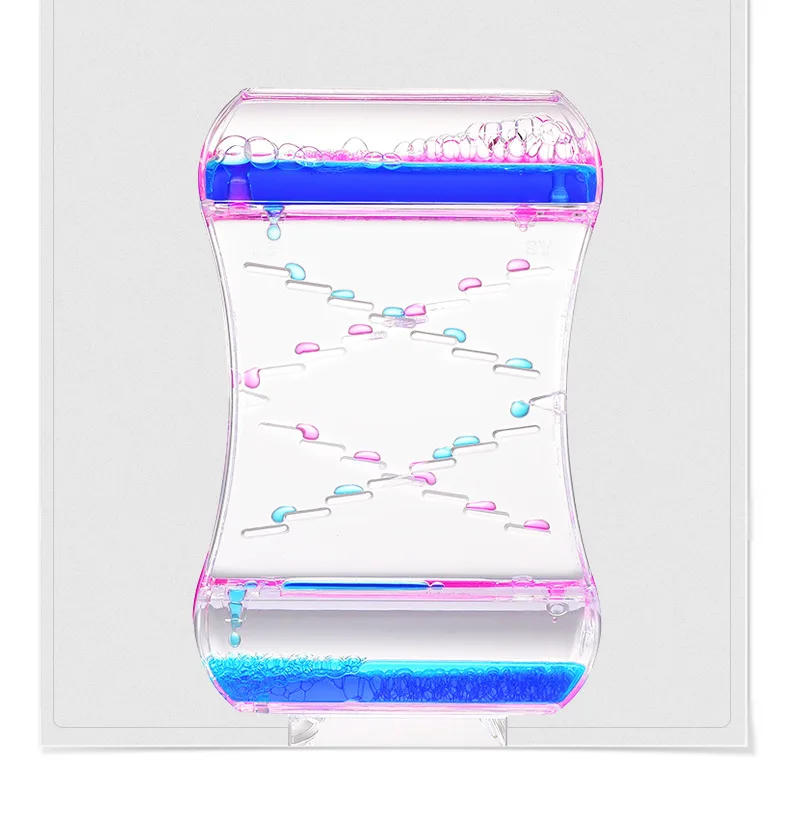 Description Picture 3 of itemCreative Oil Drop Sliding Dual Color Liquid Water Oil Drop Hourglass Sports Bubble Decompression Toy Timer Desktop Decoration