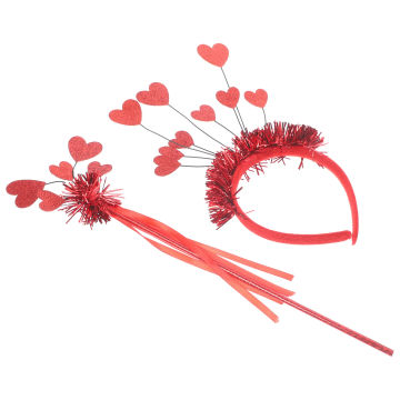 Hair Accessories Gift Heart Headband Red Valentines Headband Heart Headband for Party Female Decorate