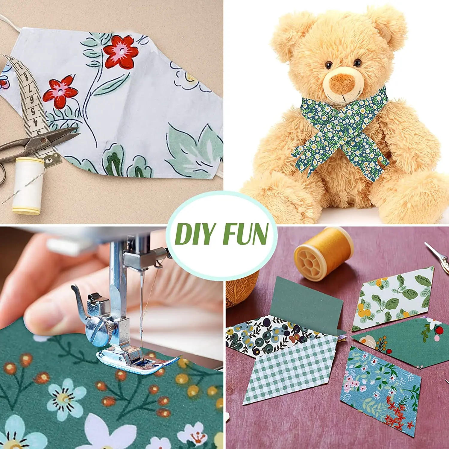 Description Picture 5 of item40Pcs Handmade DIY Cotton Craft Fabric Various Patterns Sewing Textiles Family Work Artcraft Fabric Doll Clothes Splicing Cloth