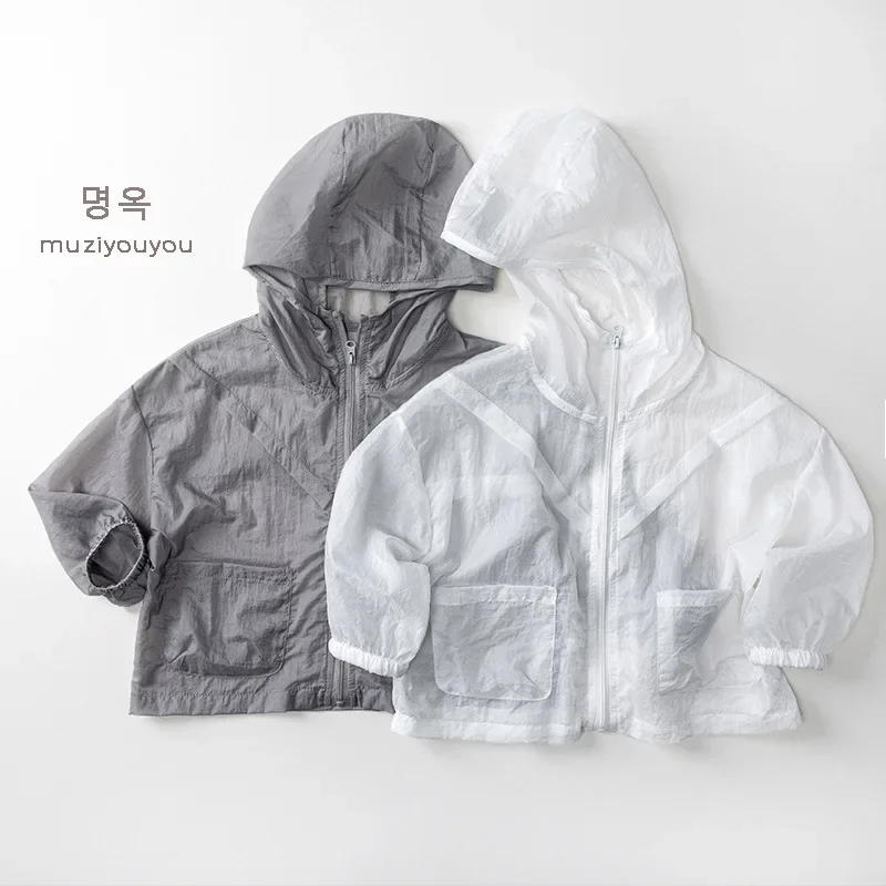 Description Picture 4 of itemChildren's Summer Lightweight Sunscreen Jacket 2025 New Style for Boys and Girls, Korean Version, Japanese Outdoor Top Coat