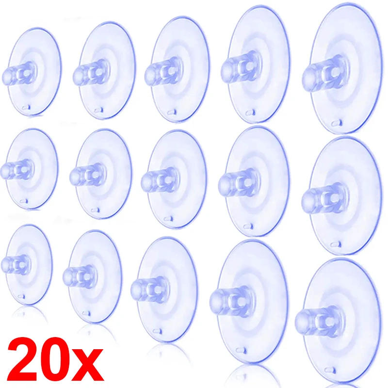 Description Picture 4 of item20/1Pcs Transparent PVC Suction Cups Mushroom Head Sucker Multi-Purpose Glass Window Hooks Towel Hanger Rack for Home Bathroom