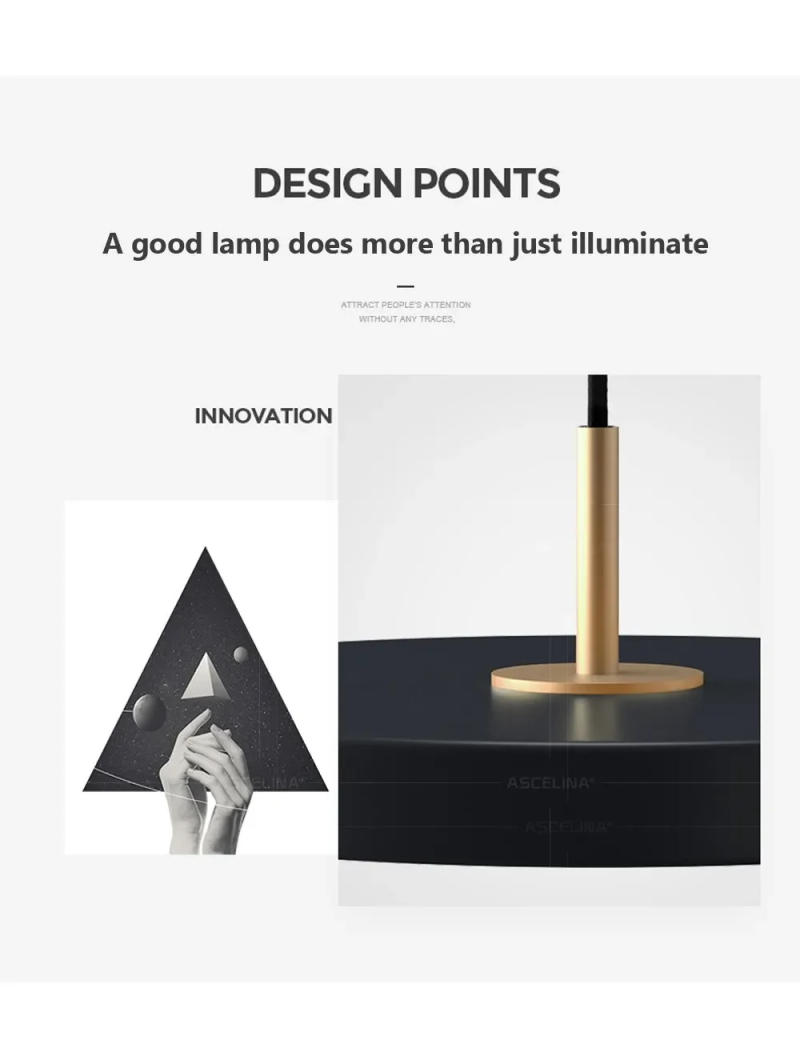 Description Picture 4 of itemModern Minimalism Pendant Lights Simplicity Luster Hanging Fixtures Bedroom Bedside Parlor Study Restaurant Bar Decor Luminaires