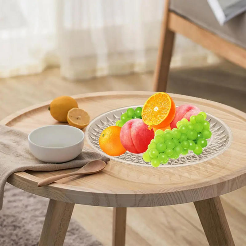 Description Picture 3 of itemRound Serving Platters Elegant Acrylic Serving Platters For Appetizer Snack Serving Fruit Plate Round Versatile Food Tray For