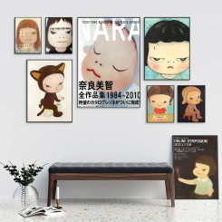 Yoshitomo Nara Dream Doll Vintage Posters Sticky Whitepaper Prints Posters Artwork Posters Wall Stickers